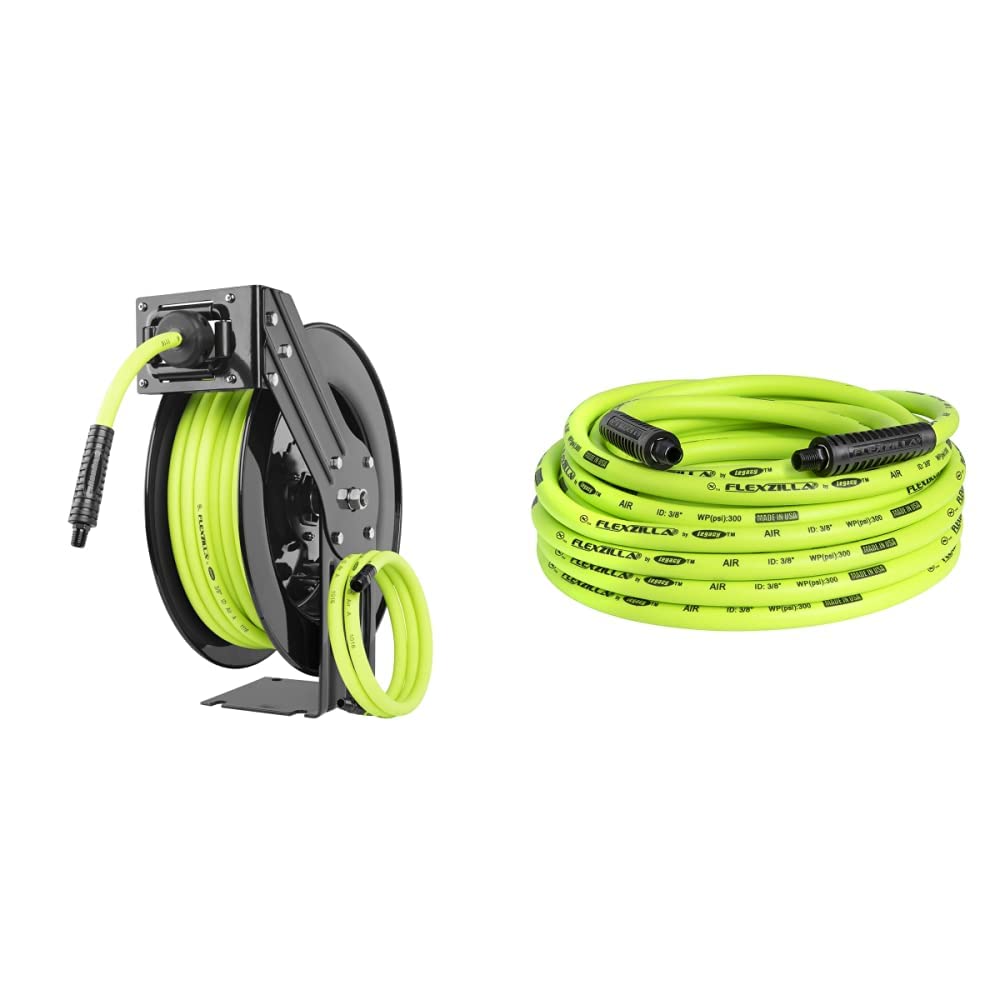 Flexzilla Retractable Air Hose Reel - 50ft ZillaGreen -5