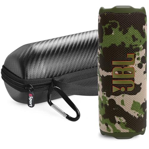 Image of JBL FLIP 7 Waterproof Portable Speaker Bundle with gSport Carbon Fiber Case (Camo)
