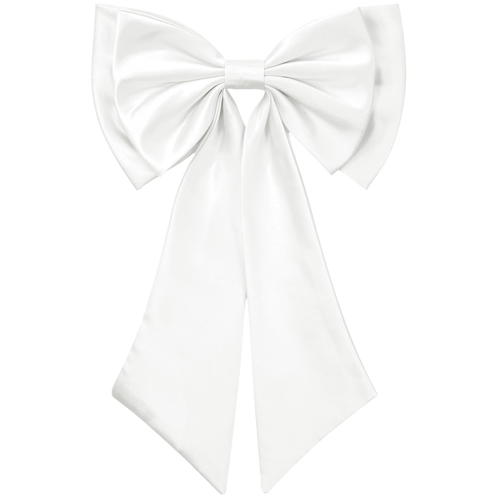 Big Pink Satin Bow for Dresses Women 22'' Large Detachable Dress Bow with Tails Huge Wide Bowknot for Bride Wedding