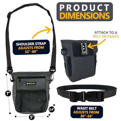 TRIPOLACO Leckerlitasche für Hunde – Magnetischer Leckerlibeutel für Hunde mit Mehreren Taschen, Kotbeutelspender & Handyfach, 3 Tragevarianten - Idealer Futterbeutel Hundetraining & Spaziergänge