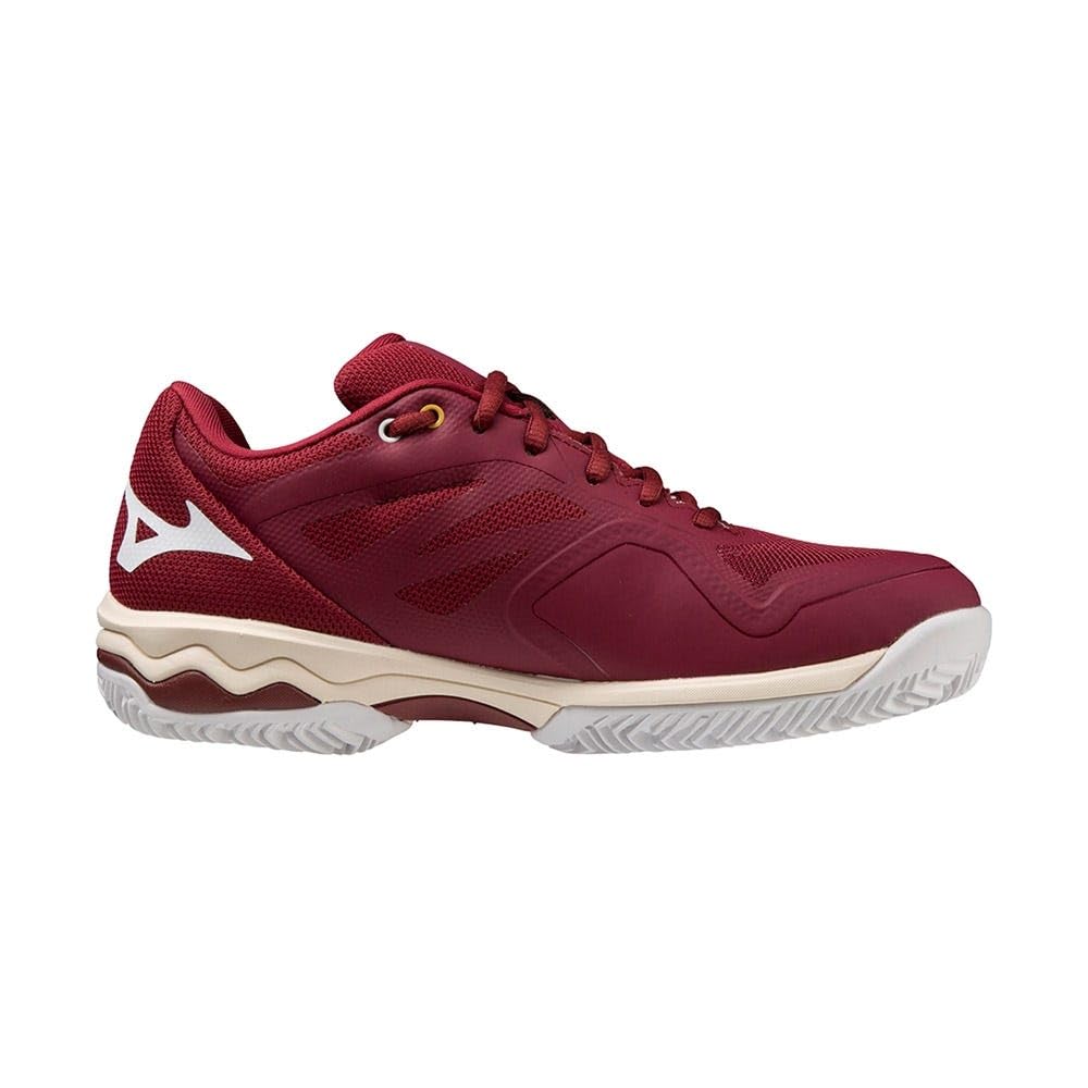 Mizuno Femmes Wave Exceed Light Clay Chaussures De Tennis Chaussure Terre Battue Rouge Foncé - Blanc