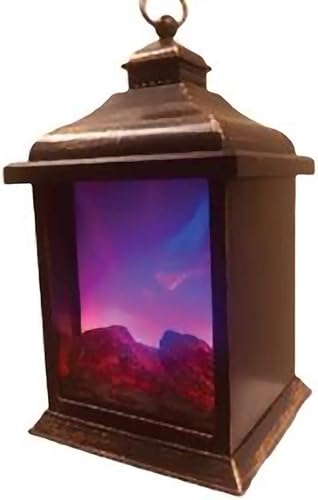 Linterna de chimenea de 5 colores LED funciona con pilas, linterna decorativa de llama sintética con temporizador de 6 horas, decoración de