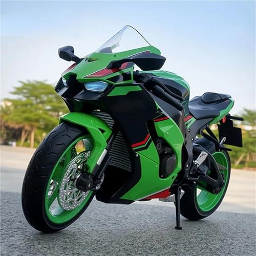 PuLaif Collection 1:9 Motocross Motorcycle Model Toy Collection Gift Static Die Casting Production for ZX-10R ZX10R ZX 10R(Green)