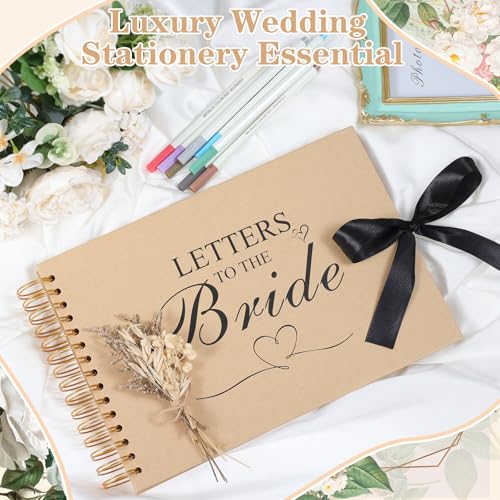 Álbum de recortes para bodas 'Cartas a la novia', libro de recuerdos, álbum fotográfico DIY con bolígrafos, cintas, flores y pegatinas, 40 páginas, tapa dura, para amante, amigo o niño miniatura 7