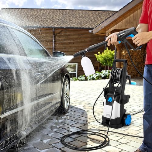 DKIEI Pressure Washers, 2000W, 150 Bar, Power Electric Cleaner For Car, Patio & Garden Furniture, High-Performance Jet Washer With Spray Gun, Quick Turbo Nozzle & High Pressure Hose - Image 6