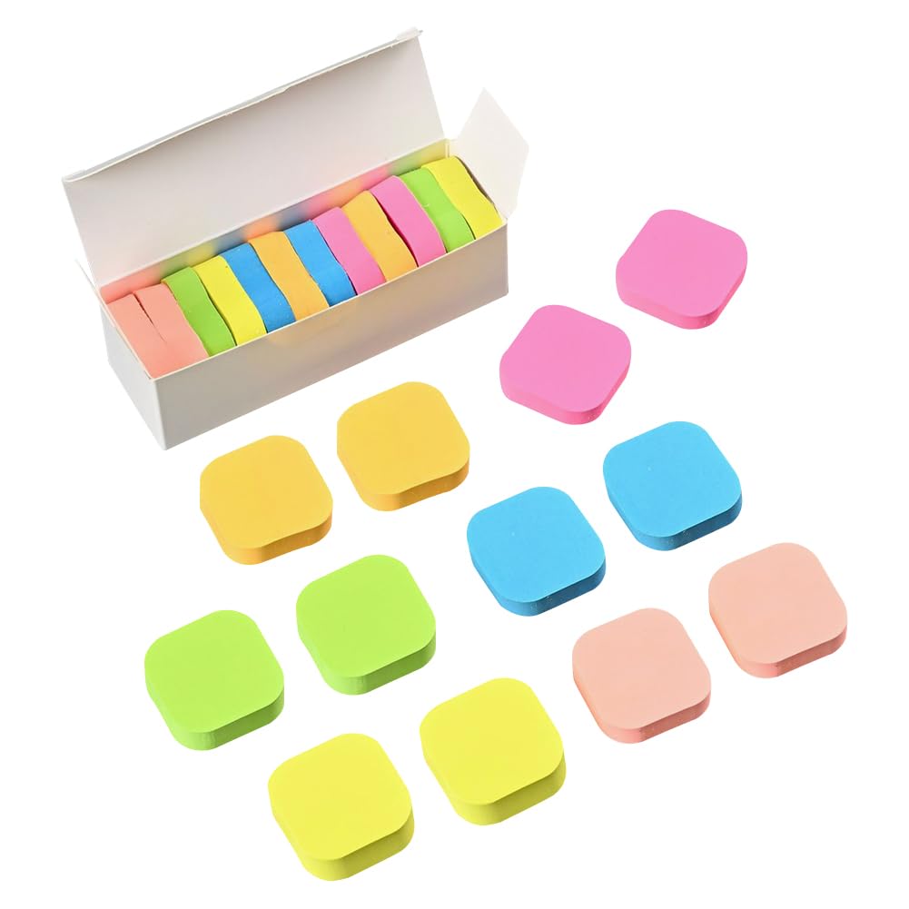 1200 Sheets 3.7 x 3.7 cm Small Square Sticky Notes Colorful Sticky Notepads Mini Self Stick Note Pads Blank Sticker Notes Self Adhesive Memo Pads for Office Home