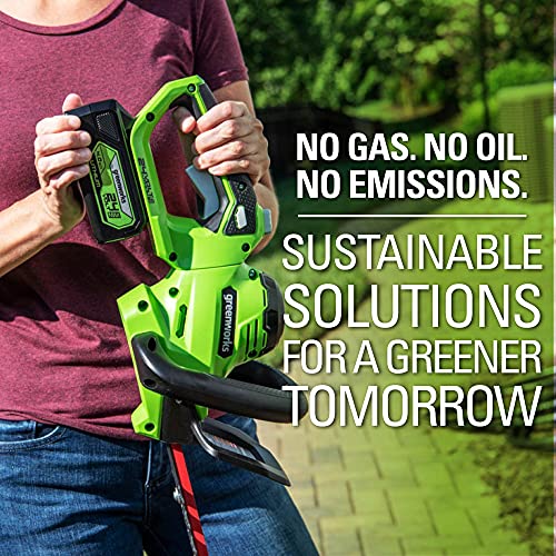Greenworks 24V 22" Cordless Laser Cut Hedge Trimmer, Tool Only - image 8