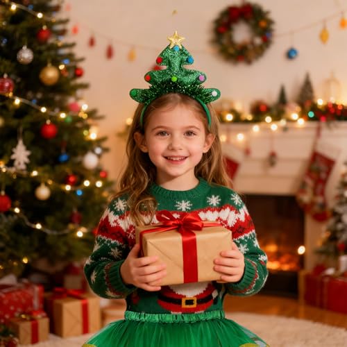 Disfraz Árbol de Navidad para Niñas, 15 Piezas miniatura 6