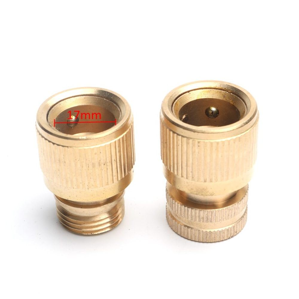 Conector rápido de Cobre Puro de 1/2" para jardín, Adaptador para Pistola de Agua, Grifo de Lavadora, Hembra, 1/2"