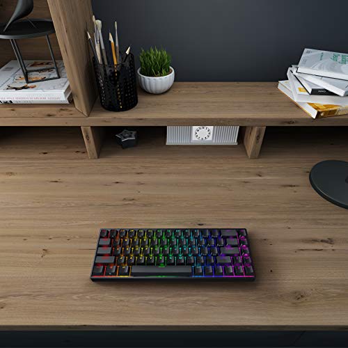 Durgod Hades 68 Rgb Mechanical Gaming Keyboard | 65% Layout | Usb C Wired | Doubleshot Pbt Keycaps | Cherry Profile | Nkro Rollover | Windows & Mac | Aluminium Chassis| Gateron Brown, Black #TOP7