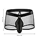 GKLWEJ Unterwäsche Herren Sexy, Herren Boxershorts Transparent und Sexy, Kunstleder Unterwäsche Herren, Herren Unterhosen Sexy, Sexy Boxershorts für Männer, Sexy Unterwäsche für Mann,Schwarz M