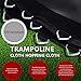 SUOGROLI Round Trampolines Mat, Outdoor Jump Mat Mesh Stretch Cloth Water-Resistant PP Jump Pad for Trampoline Accessories,5FT,Black