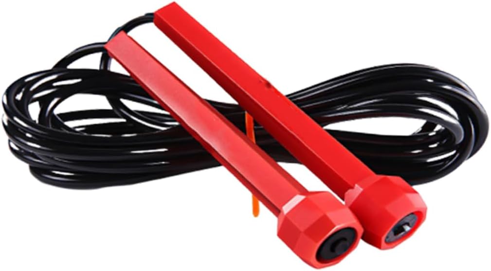 Jump Rope with Wear Resistant Handles for Fitness Comfortable Non Slip Design High Speed Bearing for Adults for Workouts and Training Red