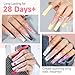 UNA GELLA No C Curve Nail Tips 504 PCS Extra Long XXL Tapered Square Nail Tips Half Cover Nails tips Straight Shape For French Acrylic Nails False Fake Clear Tips Square Shape with Box