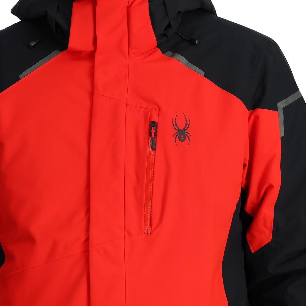 Spyder mens Copper Insulated Ski Snow Hooded Jacket - Image 5