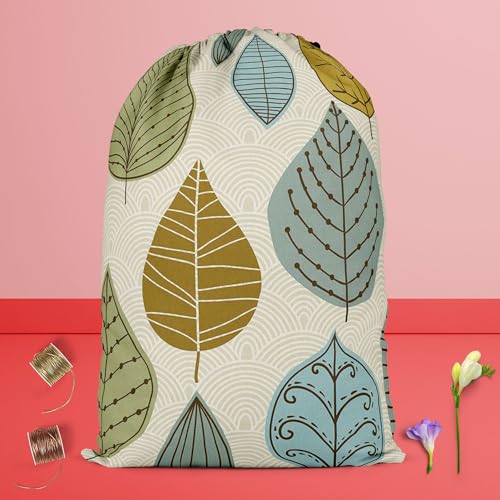 Image of ArtzFolio Autumn Leaf D1 | Reusable Sack Bag | Bag for Gym, Storage, Vegetable & Travel