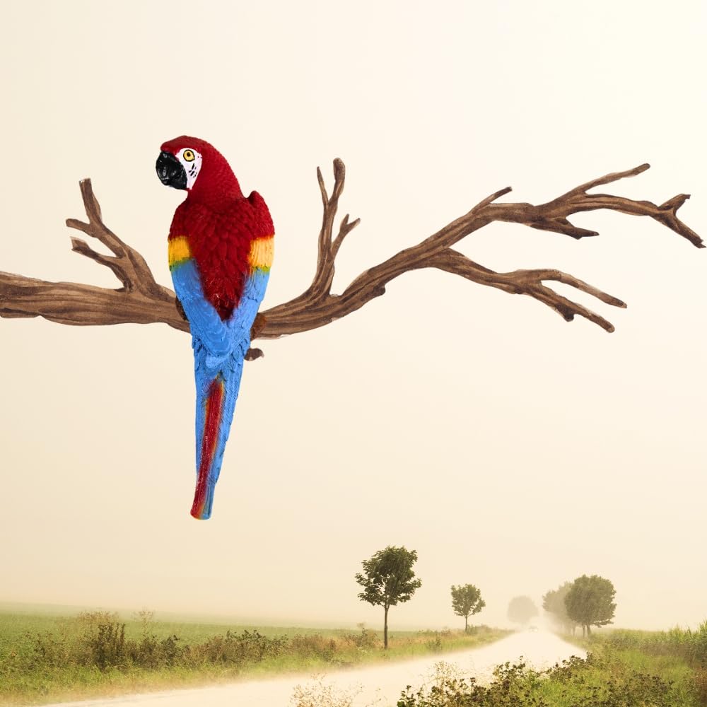 Wonderland Handmade Resin Parrot Decoration Sculpture | for Hanging on Nail on Wall or Tree Decor | Materal Resin | Size 11 Inches | Bird Sculpture for Home Decor, Garden Decor, Balcony Decoration-image-17
