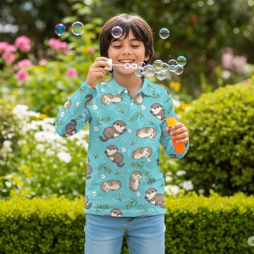 Boys Long Sleeve Shirt Tee Tops for Kids Teen 3-16 Years Old3