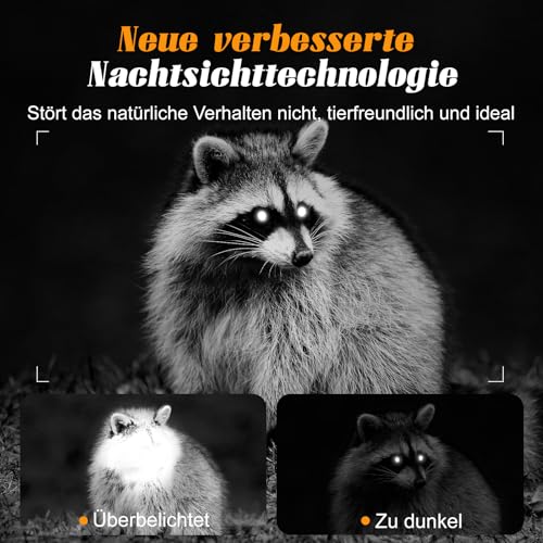 MAXDONE Wildkamera mit Handyübertragung APP - Wildtierkamera 4K 64MP HD mit WLAN Bluetooth Bewegungsmelder Nachtsicht, Wildkamera mit 6000mAh Akku, 0,1s Auslösezeit, 32GB Speicherkarte IP66