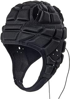 Football Rugby Headguard Soft Padded Rugby Headgear Soccer Head Protective Gear Multi-Sprots Padded Adjustable Helmet with Chin Strap for Youth Junior