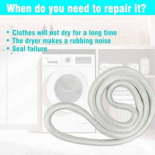Image of W10906683 Upgraded Dryer Door Seal Part Replaces W10823580, AP6034191 Dryer Door Seal, Compatible with Some Maytag, Whirlpool and Kenmore Dryer Parts Model 110 Series
