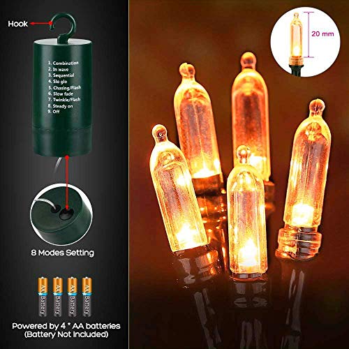 Qedertek Luci Albero di Natale a Batteria, Catena