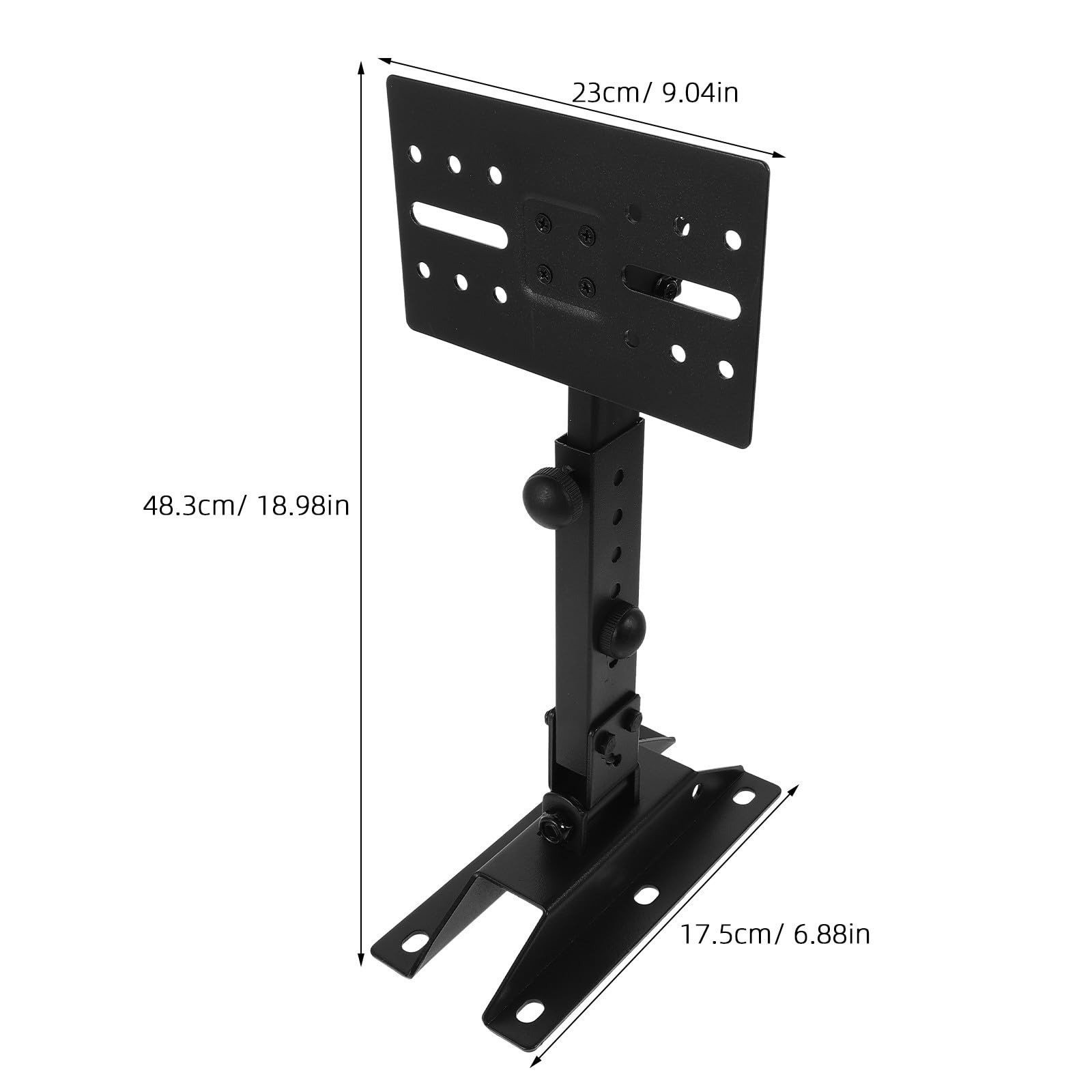VICASKY Support Mural Réglable en Métal Noir pour Haut-parleurs et Enceintes Ktv, Stabilité Renforcée et Compatibilité Polyvalente pour Divertissement à Domicile et Réunions
