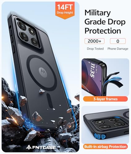 Image of FNTCASE for Moto G Stylus 5G 2026 Case: Motorola G Stylus 2025 Case [Compatible with Magsafe] Translucent Matte Cases with [Screen Protector] Military Grade Shockproof Protective Phone Cover