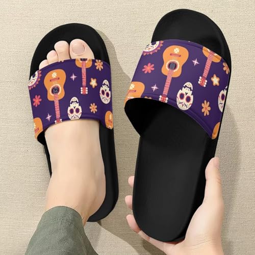 4th of July Slide Sandals for Men House Slides, Non-Slip, Thick Sole, Comfortable, Quick-Dry for Shower Beach Gym3