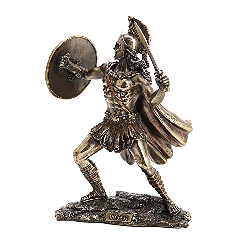 Estatua de Theseus Héroe Griego 8 1/8" Cold Cast Bronce miniatura 4
