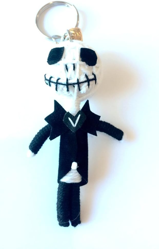 Jack Skellington Voodoo String Doll Keychain. Free Coin Purse 1pcs.