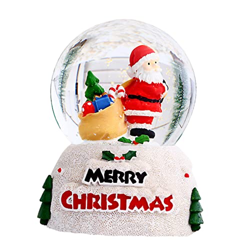 Ciieeo 1pc Santa Claus Crystal Tabletop Decoration Festive Adornment for Christmas Parties Holiday Gatherings and Home Decor for