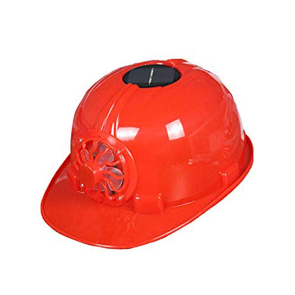 Fashion Outdoor Solar Power Cooling Fan Safety Helmet Workplace Protective Cap Hard Hat?? - Red