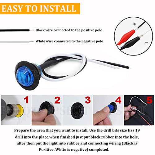 Pseqt PSEQTXA004B 3 Led Round Boat Interior Deck Transom Courtesy Utility Light Marine Step Cockpit Lighting Waterproof thumb #5