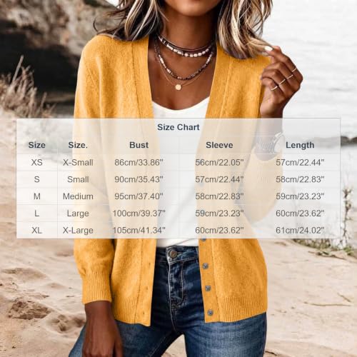 Cardigan Sweaters for Women V Neck Long Sleeve Knit Cardigans Shrug - image 4