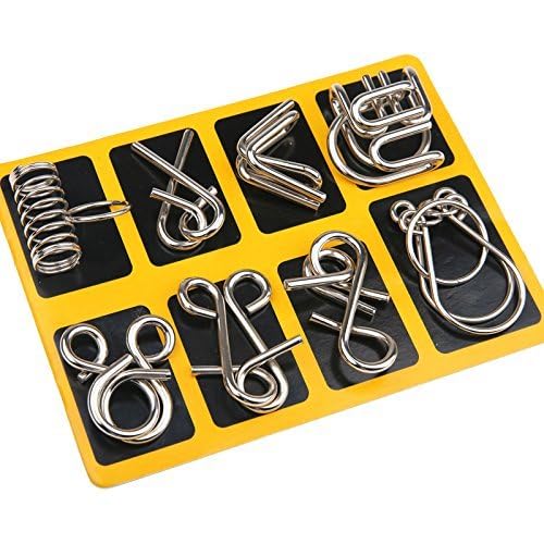 Knobelspiele Capalta Blume 16 Stück Metall Knobelei 3D Brainteaser Puzzle Metallpuzzle Geschenke für Kinder Teenager & Erwachsene