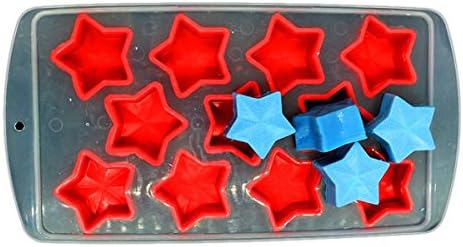 Pentagram Star Silicone Ice Cube Tray Jelly Chocolate Pudding Mold.