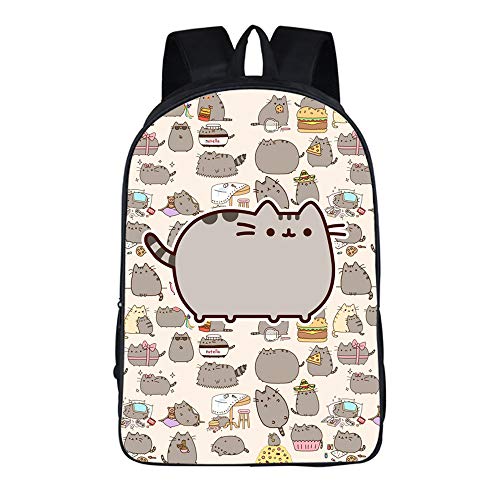XWXBB Pusheen: Mochila infantil  impresión 3D  impermeable  resistente a la suciedad