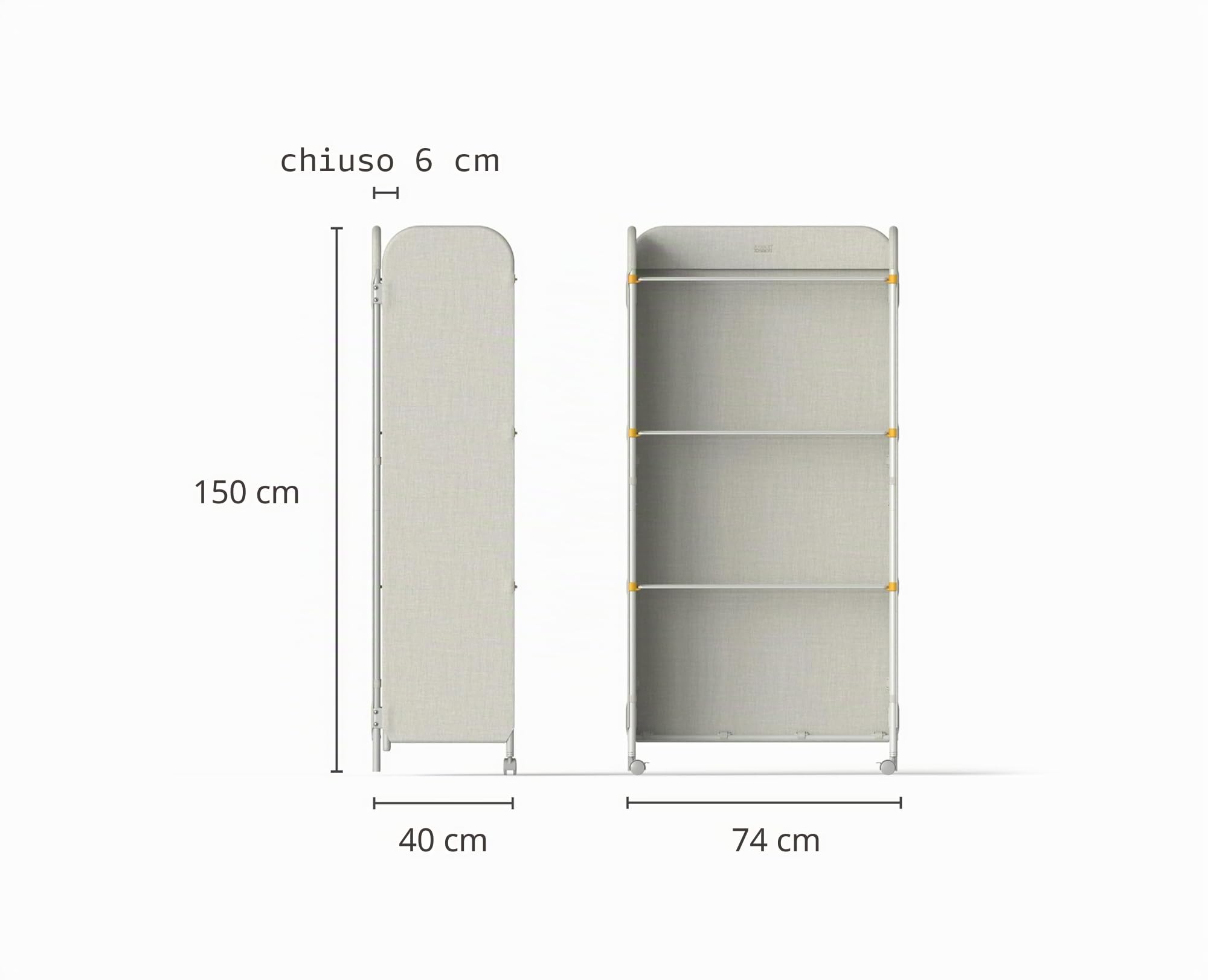 Joseph Joseph Eclipse Stendibiancheria Regolabile a 3 Livelli, con Copertura in Tessuto e Ruote, Pieghevole, Capacità 14kg/14m
