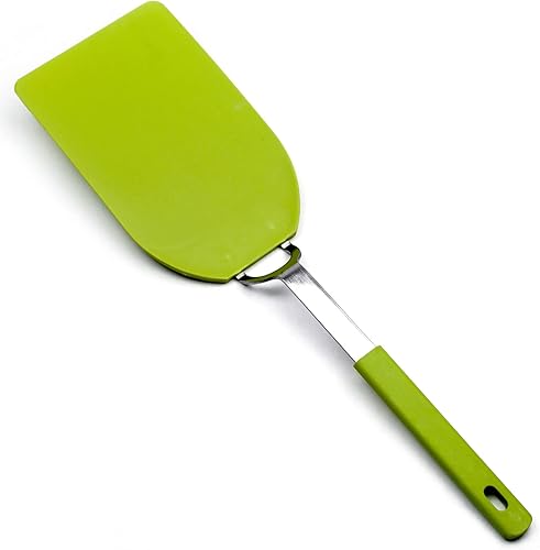 Miniatura 9 de RSVP International Kitchen Tool Collection - Espátula flexible de nailon, mango de acero inoxidable, 12 x 2.75 pulgadas, color azul