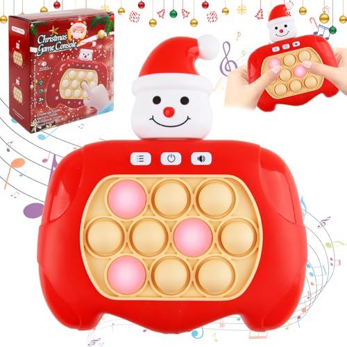 ZoneYan - ZoneYan Jeu Fidget Électronique de Noël, Pop It Fidget Toy, Quick Push Game, Jeu Pop Portable, Jeu Puzzle Pop-It, Bubble Sensory Fidget Toy – Cadeaux de Noël pour Adultes et Enfants