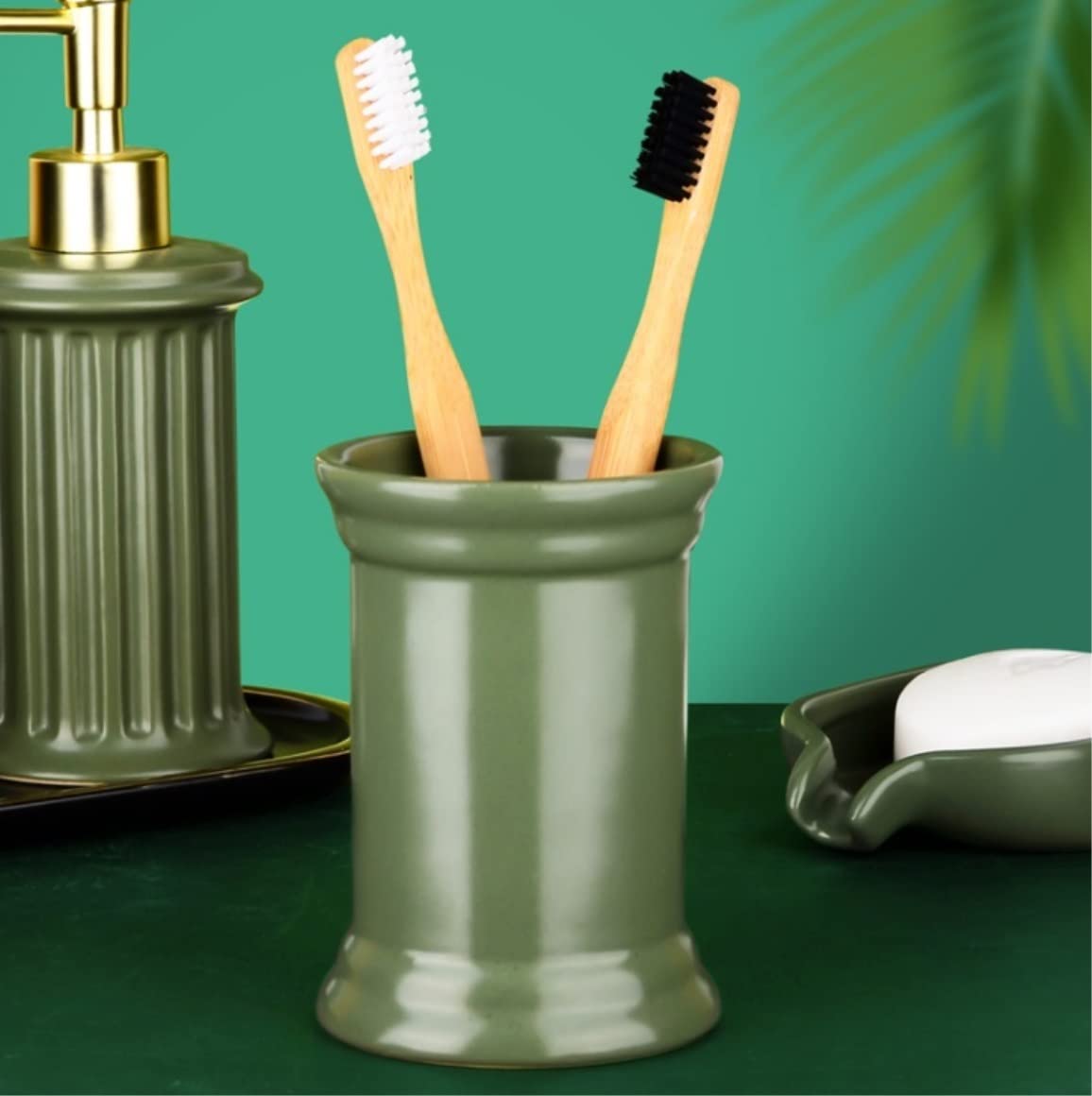 Juego de Accesorios baño Kit Juego De Accesorios De Baño Conjunto De Baño De 4 Piezas Juego De Artículos De Tocador De Baño De Estilo Retro De Cerámica Conjunto baño Set para el baño