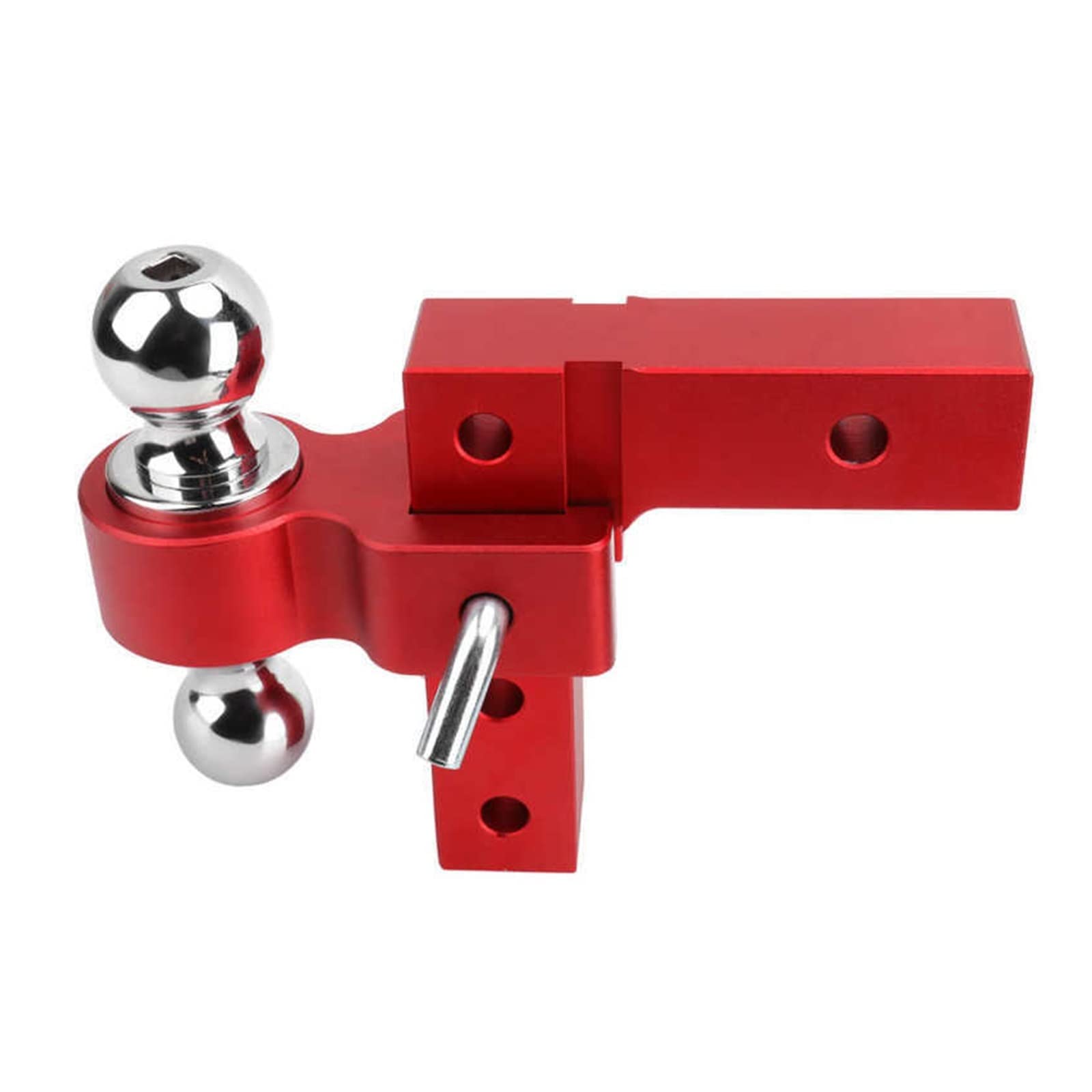 PortablPractical Trailer Hitch Shape Trailer Hitch Ball Mount Tow Trailer Hitch Aluminium (kolor: czerwony)
