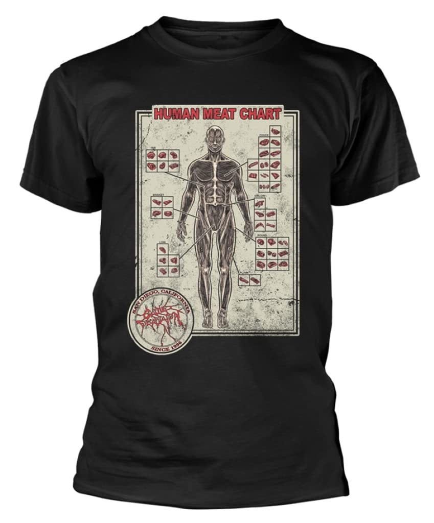 Phd Nutrition (Men's Xx Large) Cattle Decapitation T Shirt - Human Meat Chart