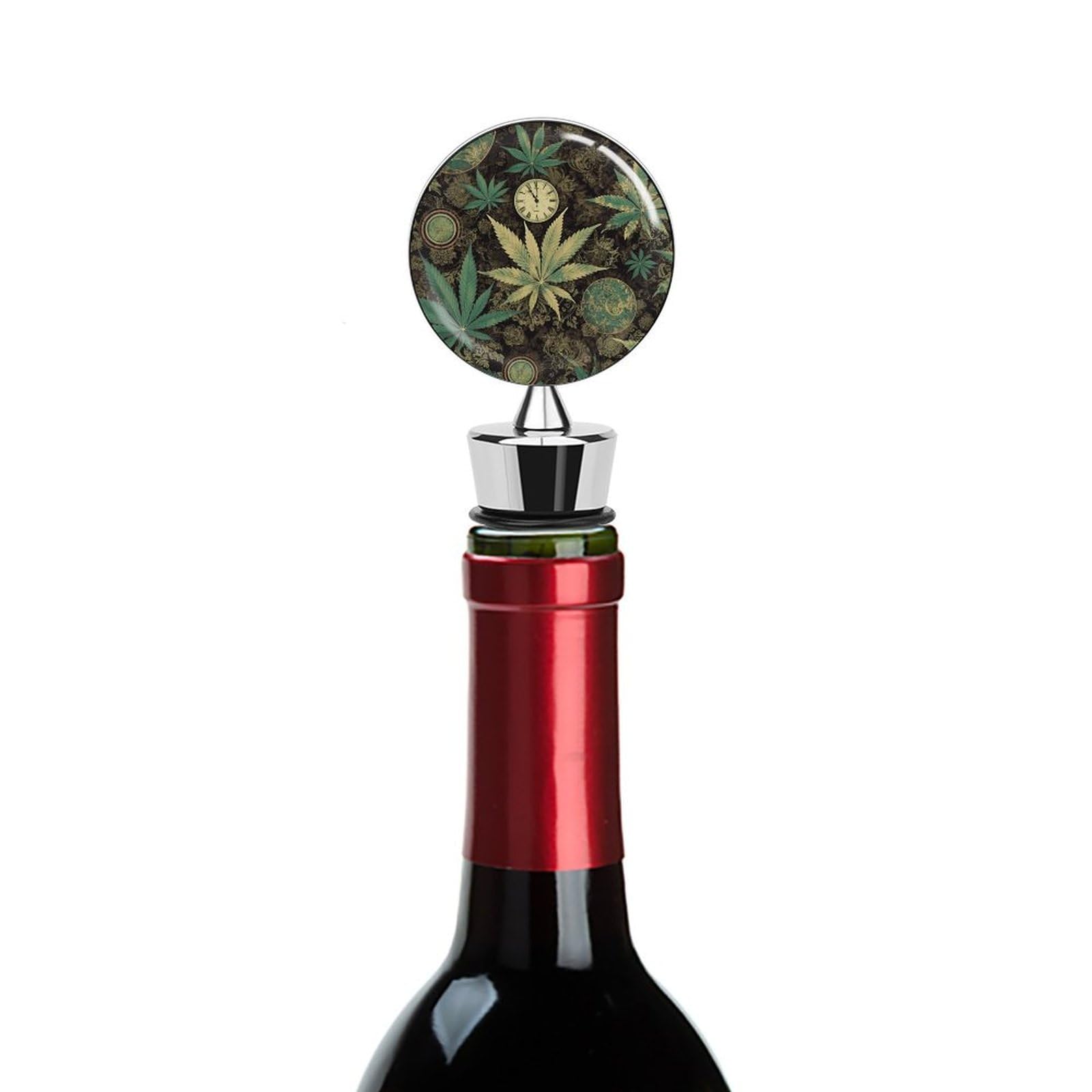 Tappi Per Vino A Forma Di Dado SHIDOW, In Cristallo E Silicone, 2 Pezzi Argento
