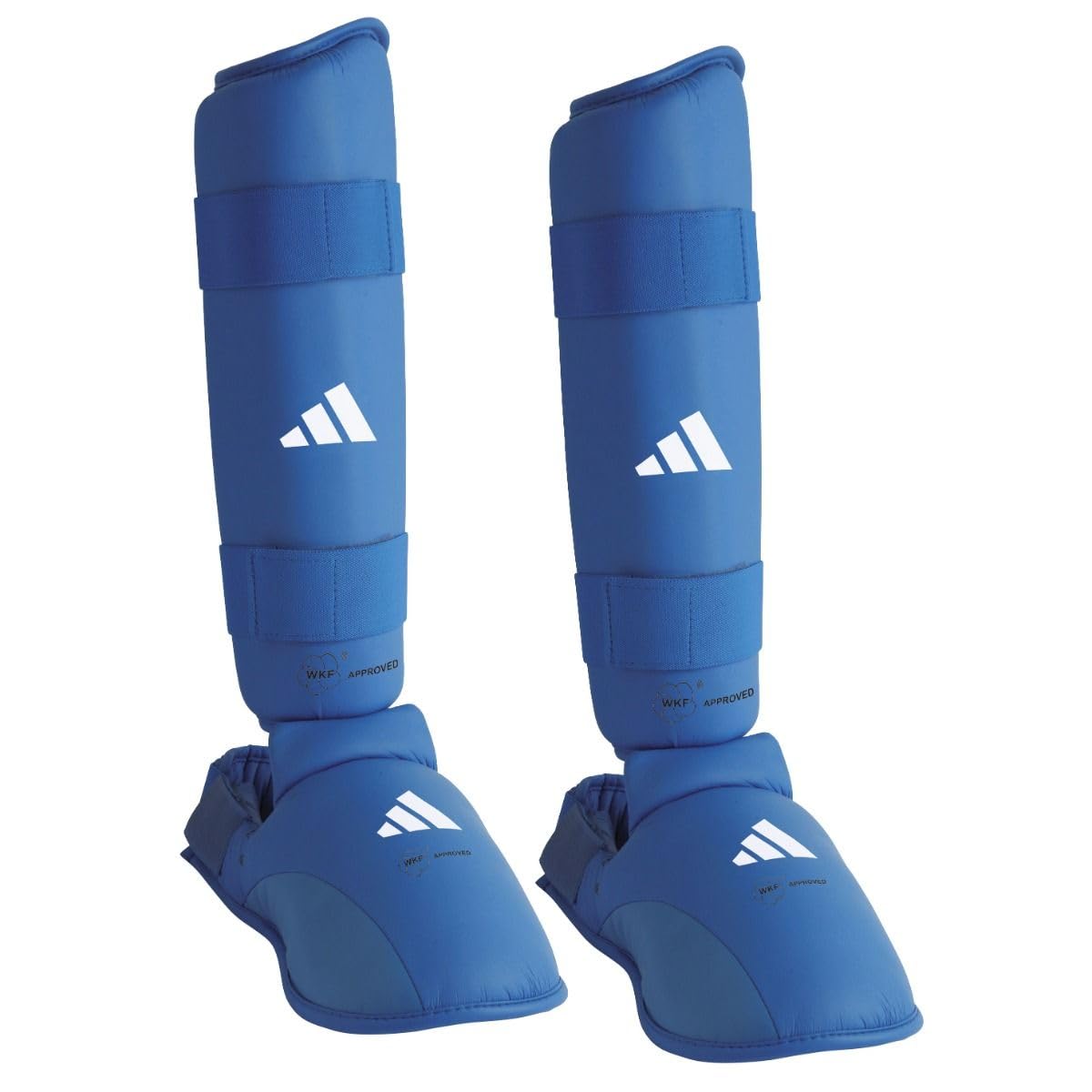 Adidas WKF Shin and Removable Instep Pads, Small, Blue