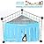 ASOCEA Small Animal Hamster Tent Hammock Pet Hideout Cage Accessories Nest Bed for Guinea Pig Chinchilla Hedgehog Rat Squirrel Ferret Dwarf Bunny (Blue)