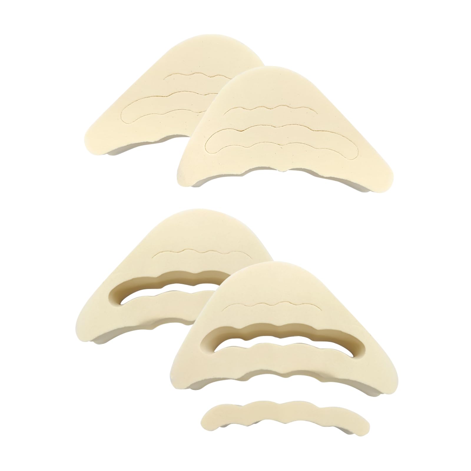 4pcs Adjustable Toe Fillers with A Curved Design Shoe Filler Toe Inserts for Shoes Too Big Toe Inserts for Women Men Unisex Pumps Flats Sneakers (Beige)