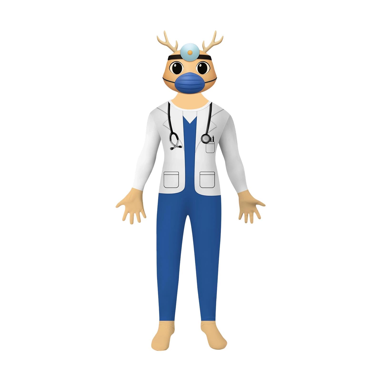 Animal Hospital Costume Halloween Party Outfits Full Body with Mask