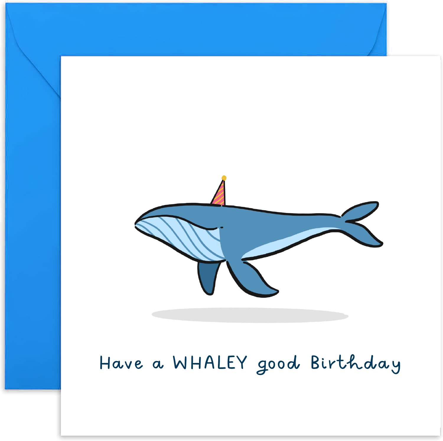 Old English Co. Lustige Geburtstagskarte „Whaley Good Birthday“ – Wal-Motiv, Blanko Innen – Süßes Geschenk